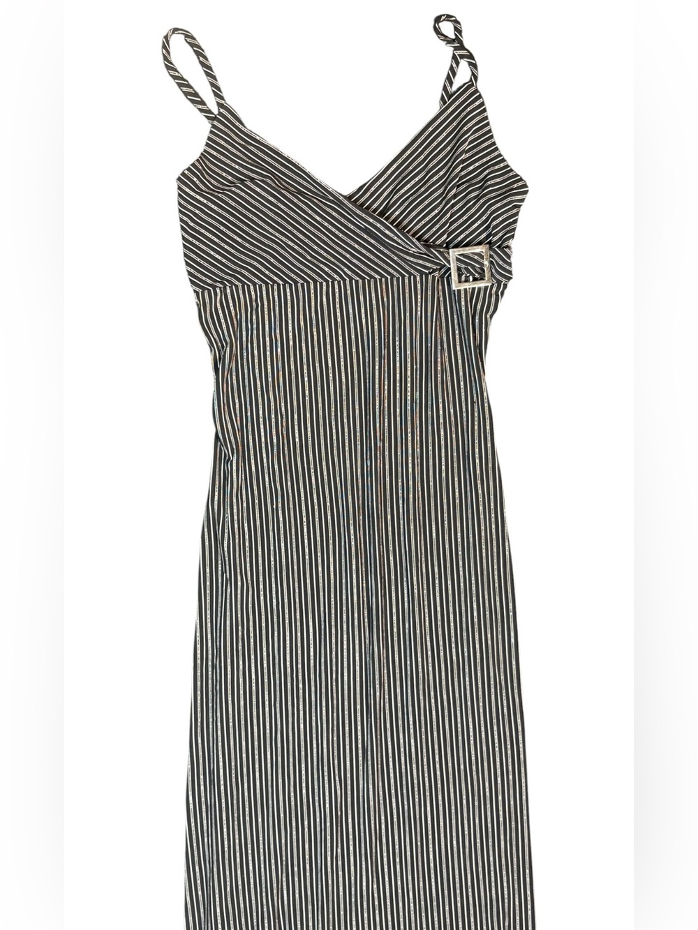 Fashion Polaris Striped Faux Wrap Mini Dress XS/S